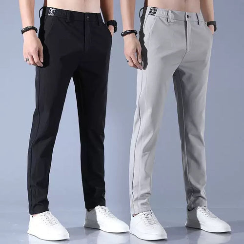 Herren moderne sportliche Chino-Hose mit elastischem Bund und funktionalen Taschen Drune
