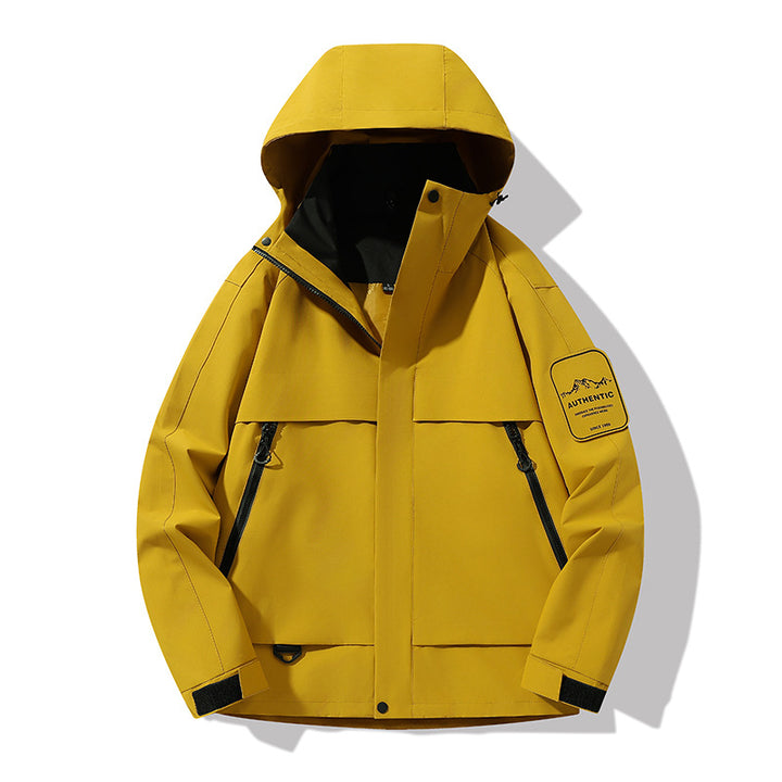 Herren multifunktionale Wasserfeste Softshell-Regenjacke mit abnehmbarer Fleece-Innenjacke Drune
