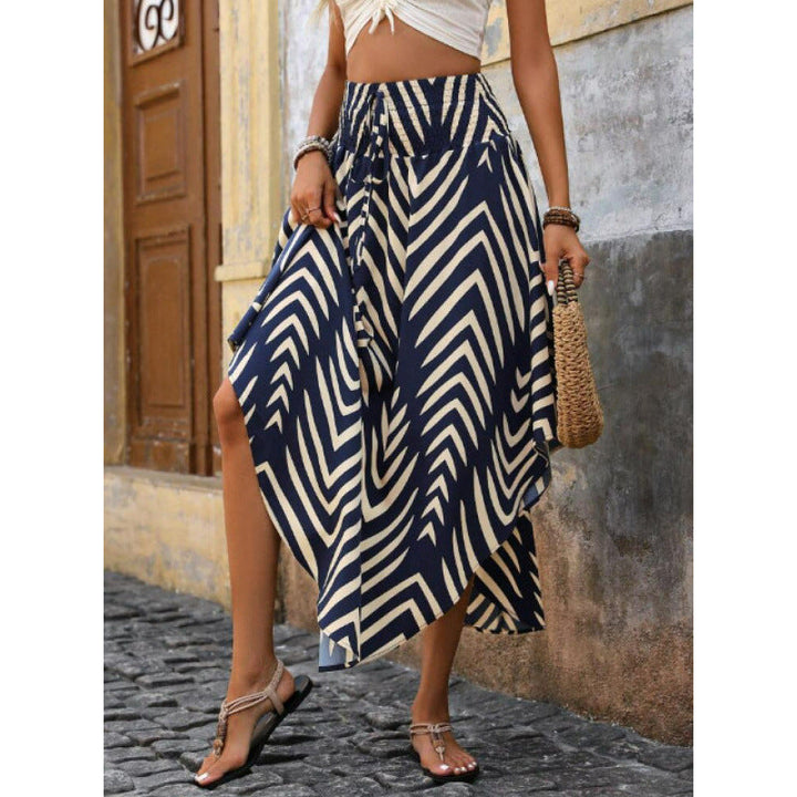 Damen Maxirock mit elegantem Paisleymuster und elastischem Bund Drune