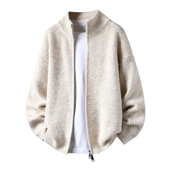 Damen Gemütliche Strickjacke mit Reißverschluss Drune