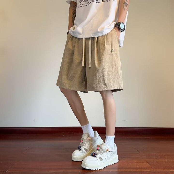 Herren Bequeme Leinen-Shorts mit verstellbarem Kordelzug und seitlichen Taschen Drune