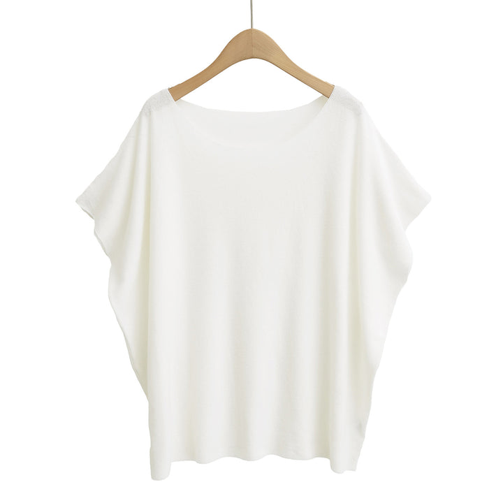 Damen lässiges Oversized T-Shirt aus hochwertiger Baumwollmischung mit modernem Schnitt und Rundhalsausschnitt Drune