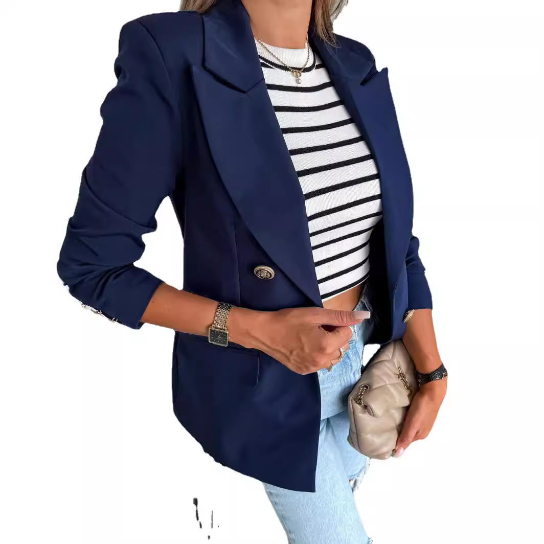 Damen modischer Blazer mit doppelter Knopfleiste Drune