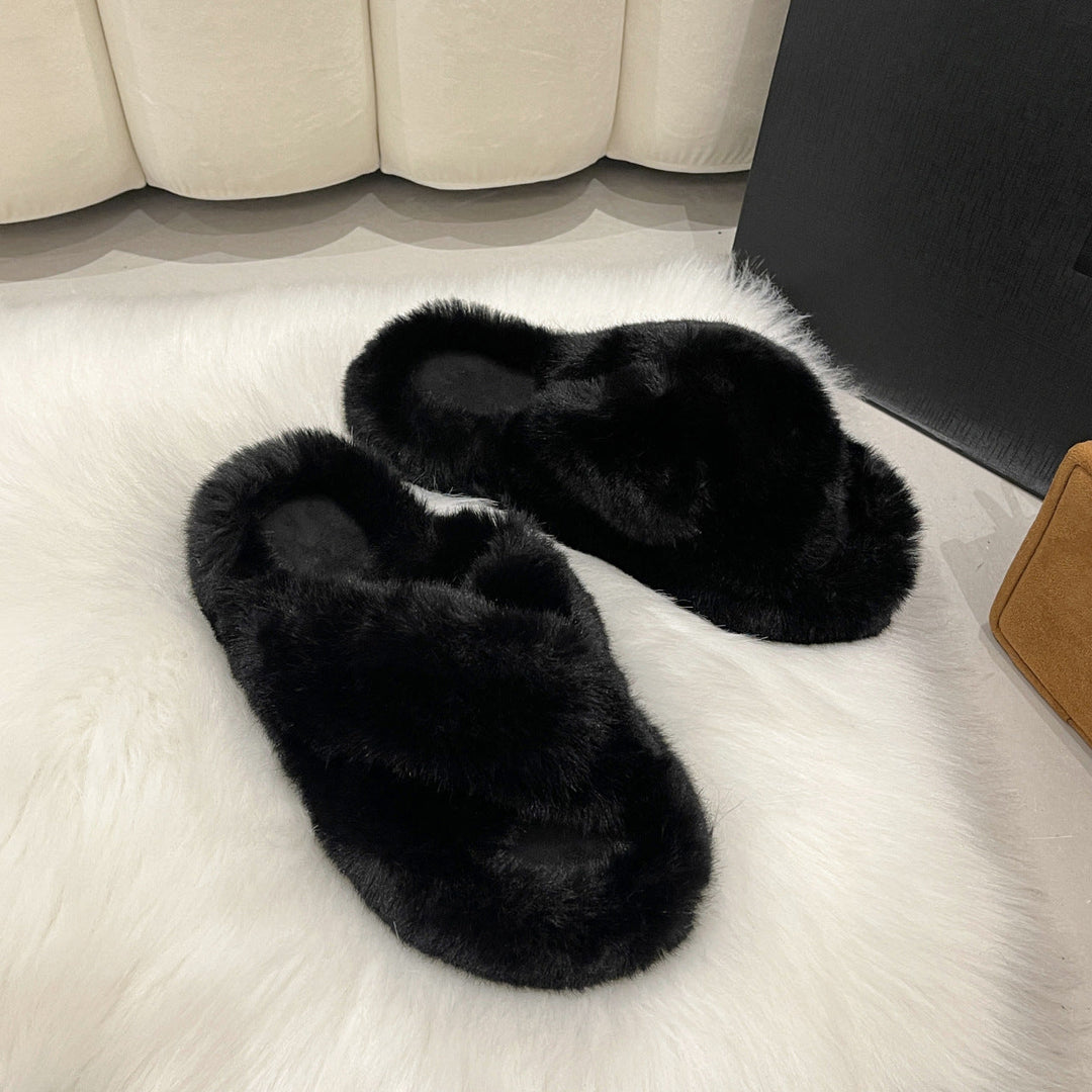 Damen Flauschige Hausschuhe mit kuscheligem Innenfutter Drune