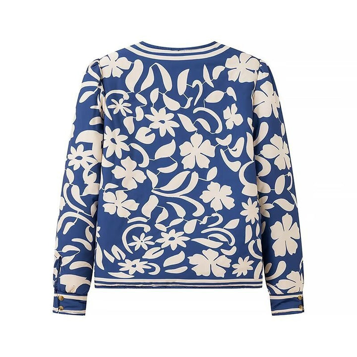 Damen modische Blumenjacke mit elegantem Schnit Drune