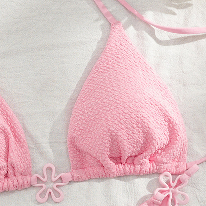 Damen Bikini-Set mit floralem Detail und hochwertiger Struktur Drune