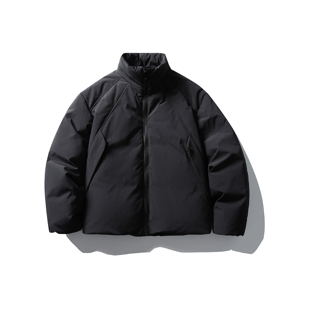 Herren Boxy Thermo-Isolationsjacke mit hohem Stehkragen und minimalistischer Außenhülle Drune