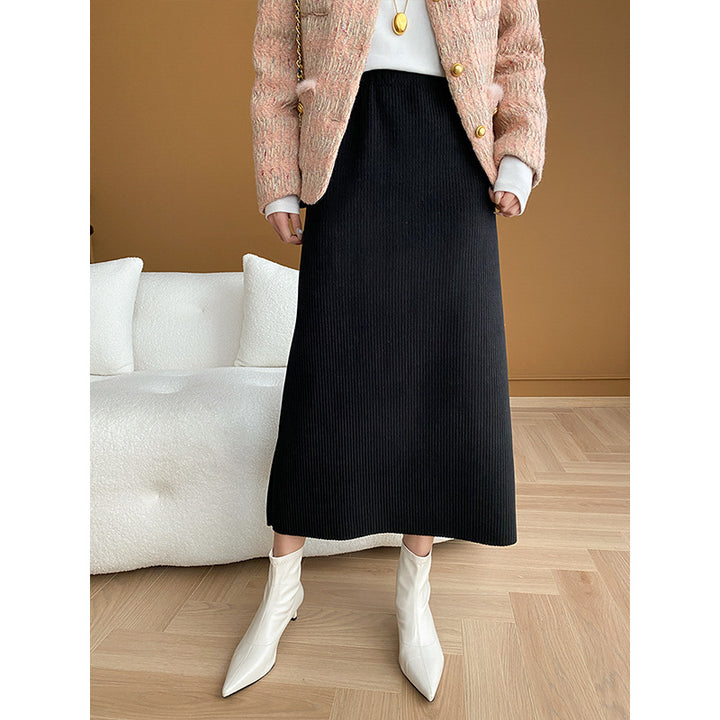 Damen Modische Bouclé-Jacke mit goldenen Knöpfen Drune