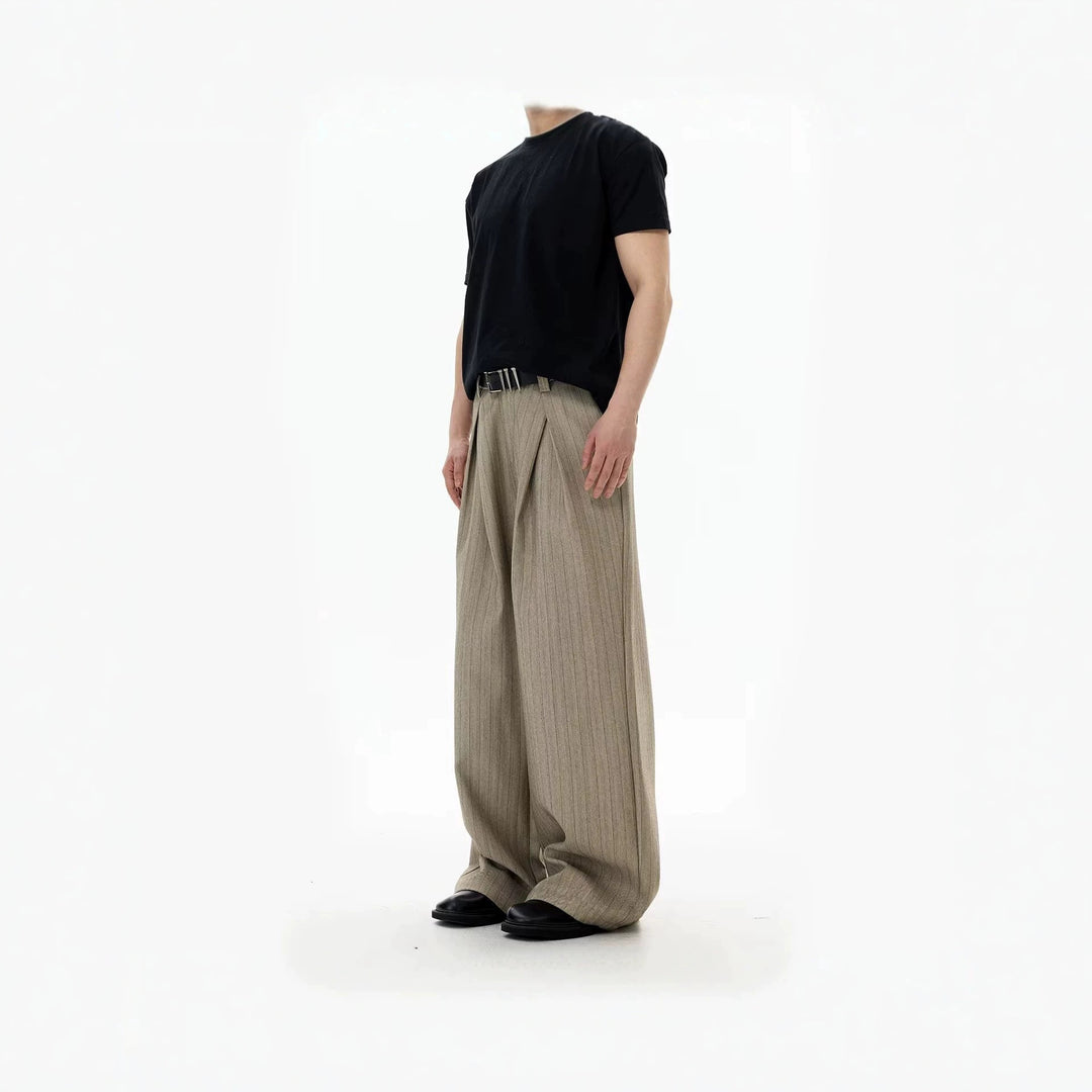 Damen Elegante und weite Hochbundhose mit Plissee Drune