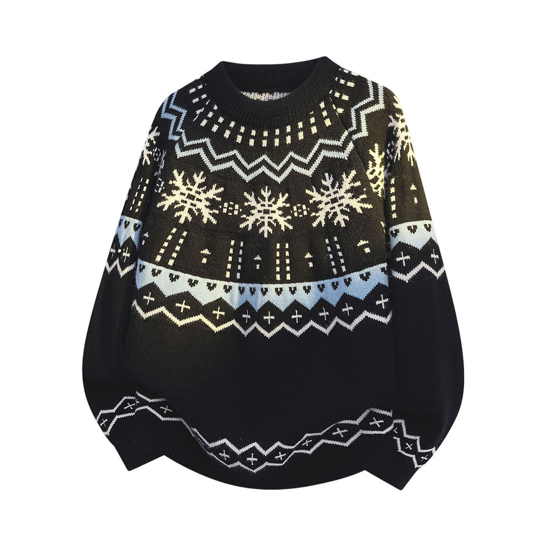 Damen Weicher Strickpullover mit Wintermotiv Drune