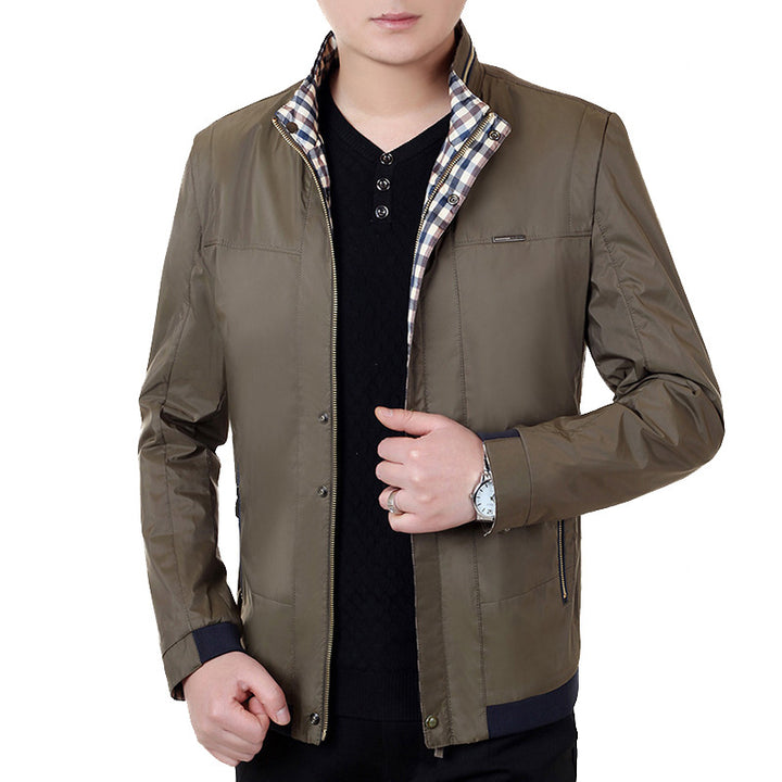 Herren Feldjacke mit Kontrast-Einsätzen und Brust-Reißverschlusstasche Drune