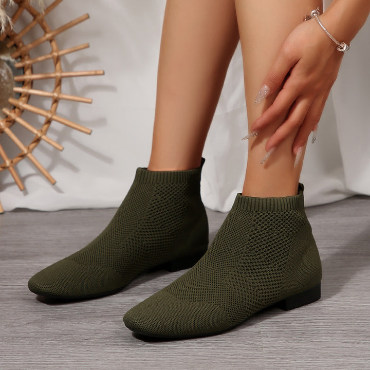 Damen nan gestrickte Sock-Boots mit elastischem Schaft, gepolsterter Innensohle und rutschfester Leichtsohle Drune