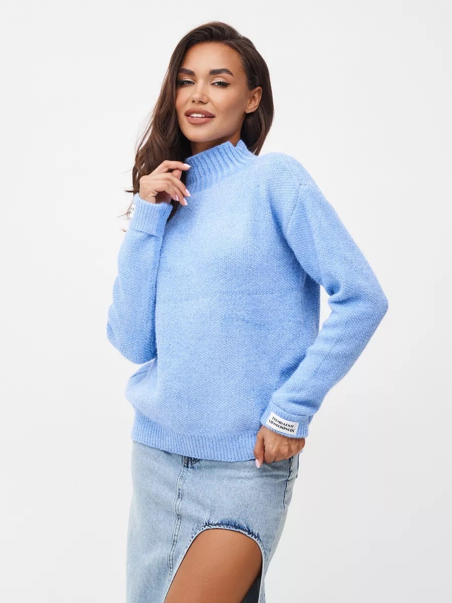 Damen Hochgeschlossener Pullover aus weichem Strick Drune