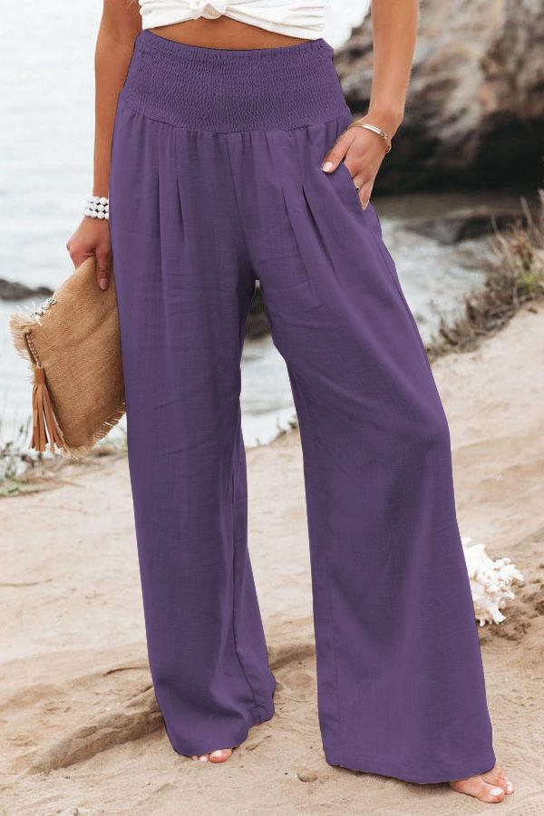 Damen weiter Sommerhose mit elastischem Bund Drune