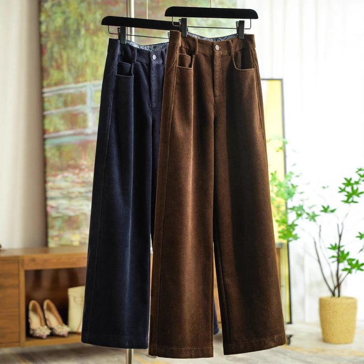 Damen Modische weit geschnittene Cordhose Drune