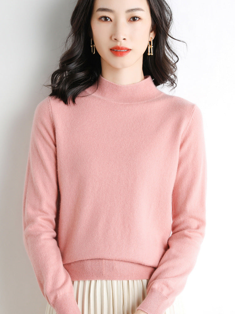 Damen Kurzrollkragen Feinstrickpullover mit leichtem Mohair-Effekt Drune