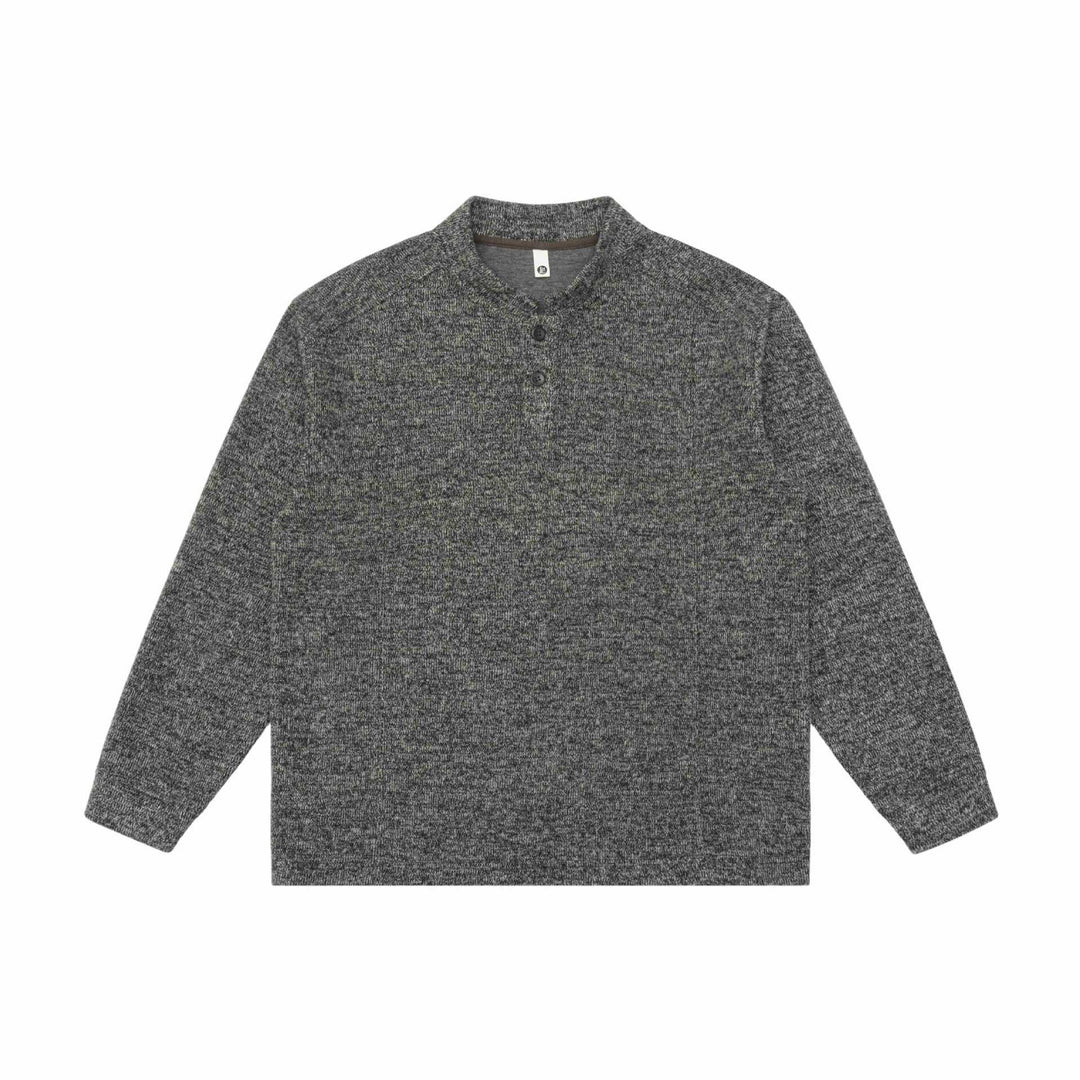 Unisex Feinstrick-Henley-Pullover mit Troyerkragen und Raglanärmeln Drune