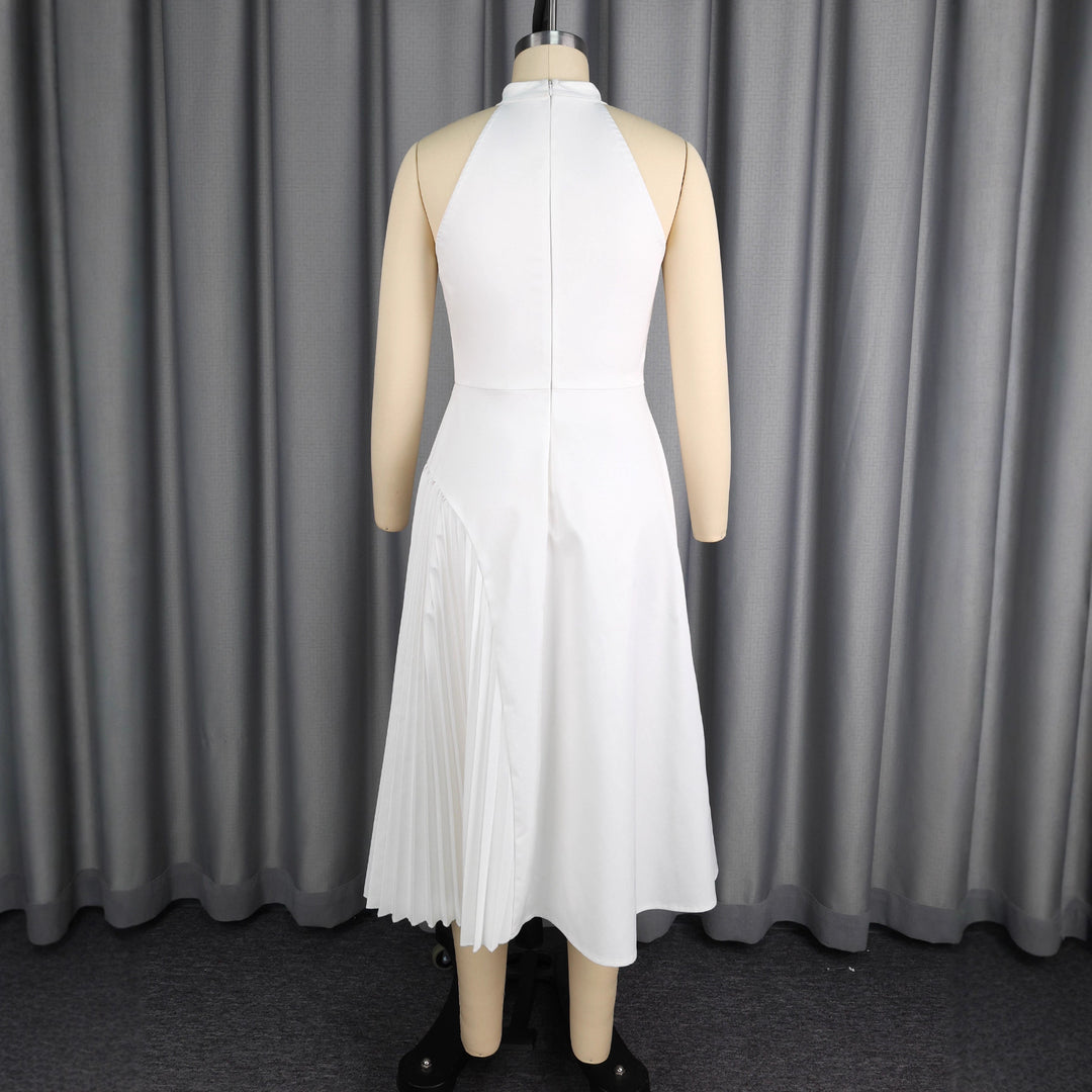 Damen Elegantes Midikleid mit Plissee-Detail Drune