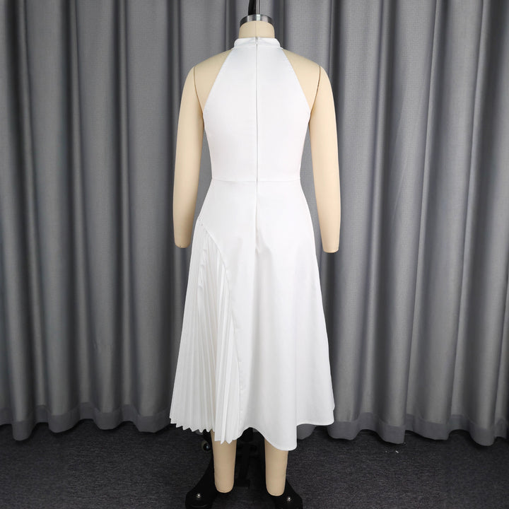 Damen Elegantes Midikleid mit Plissee-Detail Drune