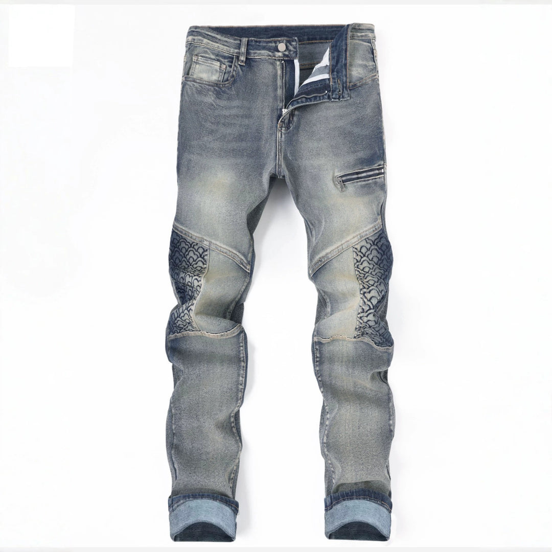 Herren Modische Jeans mit besonderen Nähten Drune