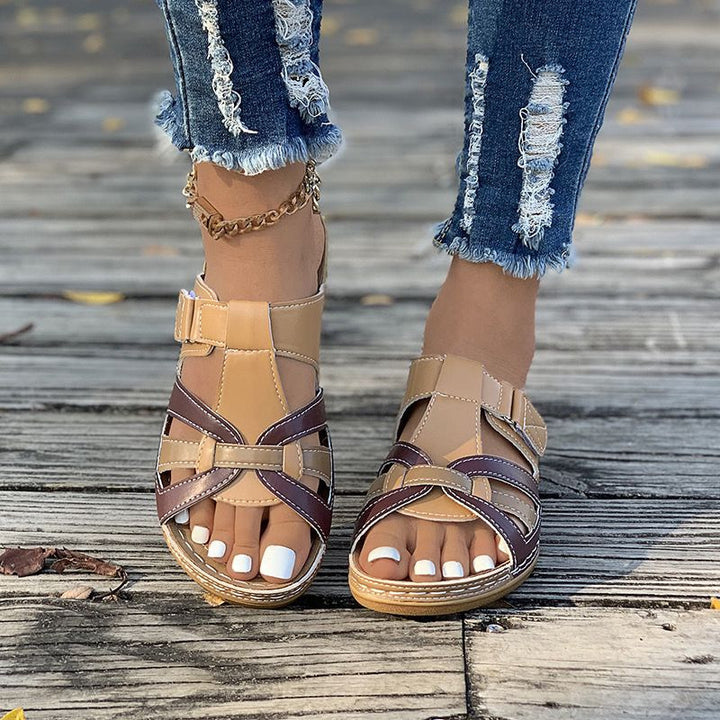 Damen Relax-Sandalen mit ergonomischem Fußbett und verstellbaren Riemen Drune