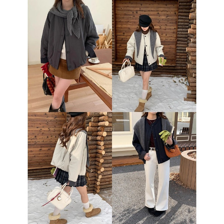 Damen lässige Übergangsjacke mit praktischen Knöpfen und elegantem Schnitt Drune