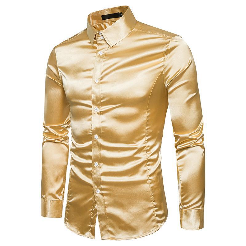 Herren elegantes Businesshemd aus hochwertigem Satin mit perfekter Passform Drune