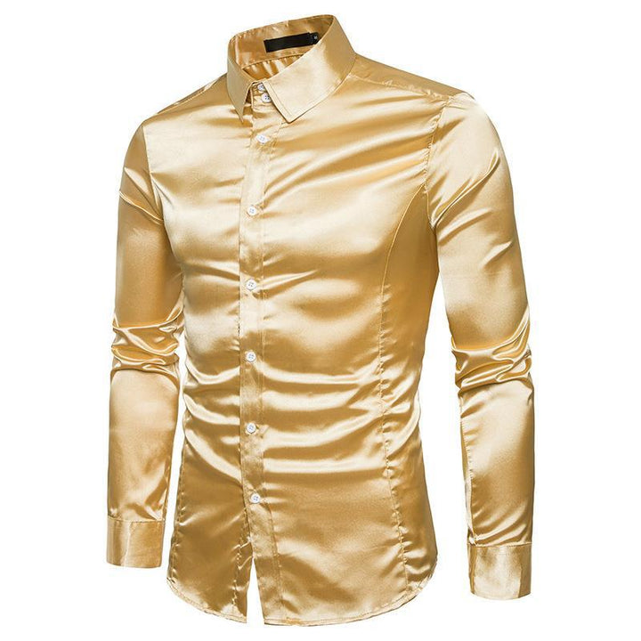 Herren elegantes Businesshemd aus hochwertigem Satin mit perfekter Passform Drune