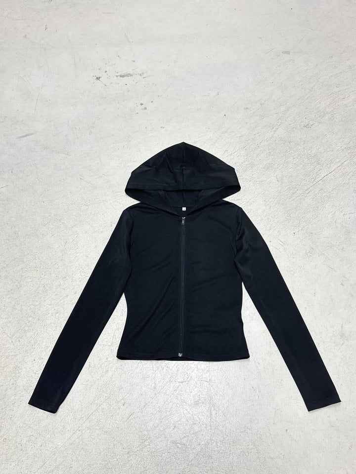 Damen Taillierte Kapuzenjacke mit Reißverschluss und schlanker Silhouette Drune