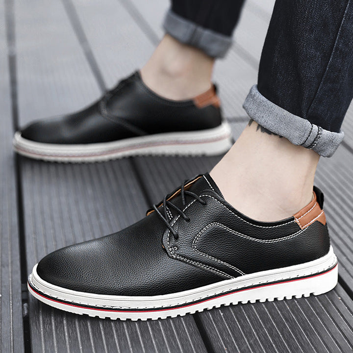 Herren Elegante Freizeit-Schnürschuhe aus hochwertigem Leder Drune