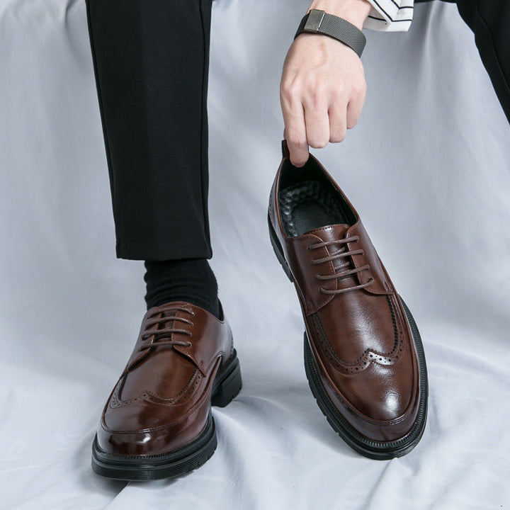 Herren Elegante Schnürschuhe aus hochwertigem Leder mit rutschfester Sohle Drune