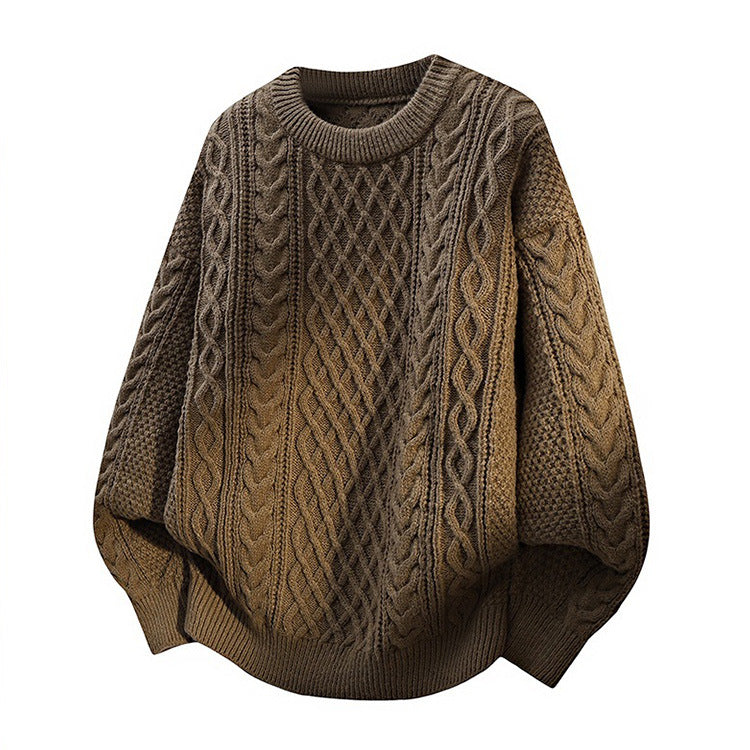 Damen Grobstrickpullover mit Zopfmuster Drune
