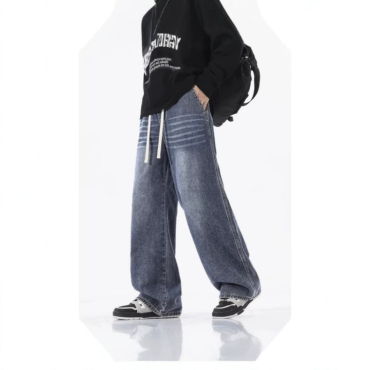 Herren Bequeme und lässige Weitgeschnittene Jeans Drune