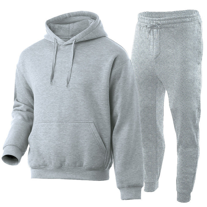 Unisex Premium-Sweatset mit doppelt vernähtem Hoodie, Kängurutasche und ergonomischer Tapered-Jogginghose Drune