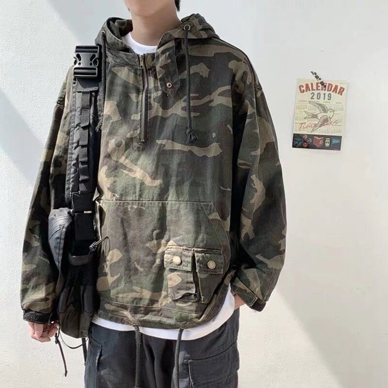 Herren Camouflage Utility-Jacke Drune
