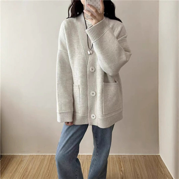 Damen gemütlicher Strickcardigan Drune