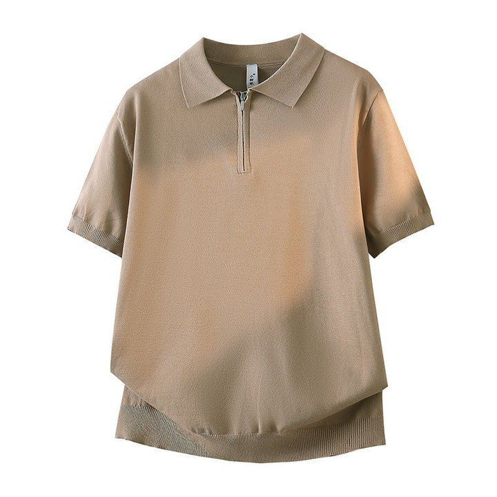 Damen Kurzarm Poloshirt mit Reißverschluss Drune