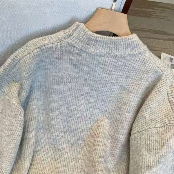 Damen Oversized Strickpullover mit Ribstruktur Drune