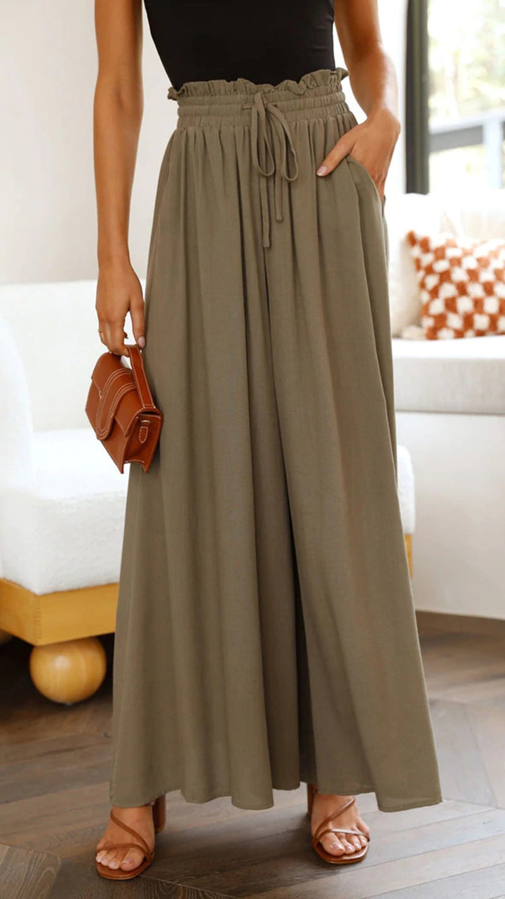 Maxi-Rock im Boho-Stil für Damen mit Kordelzugbund Drune