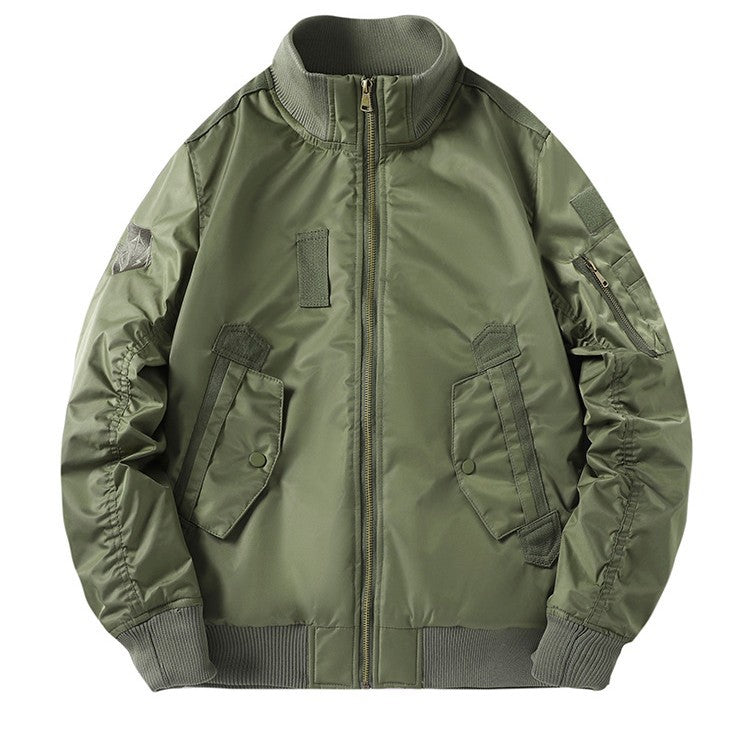 Herren Modische Bomberjacke mit Utility-Taschen Drune
