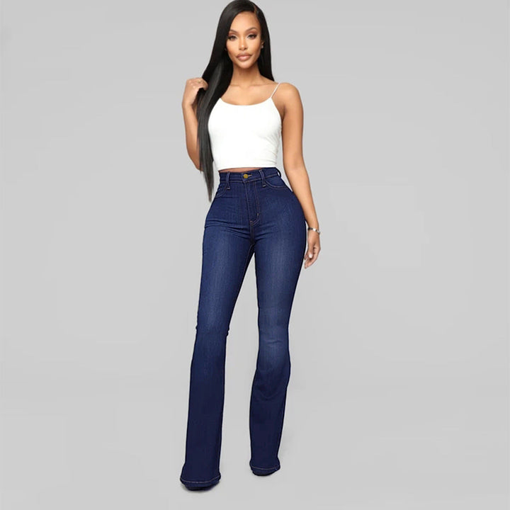 Drune | Damen Hohe Taille Demon Jeans mit Geradem Bein