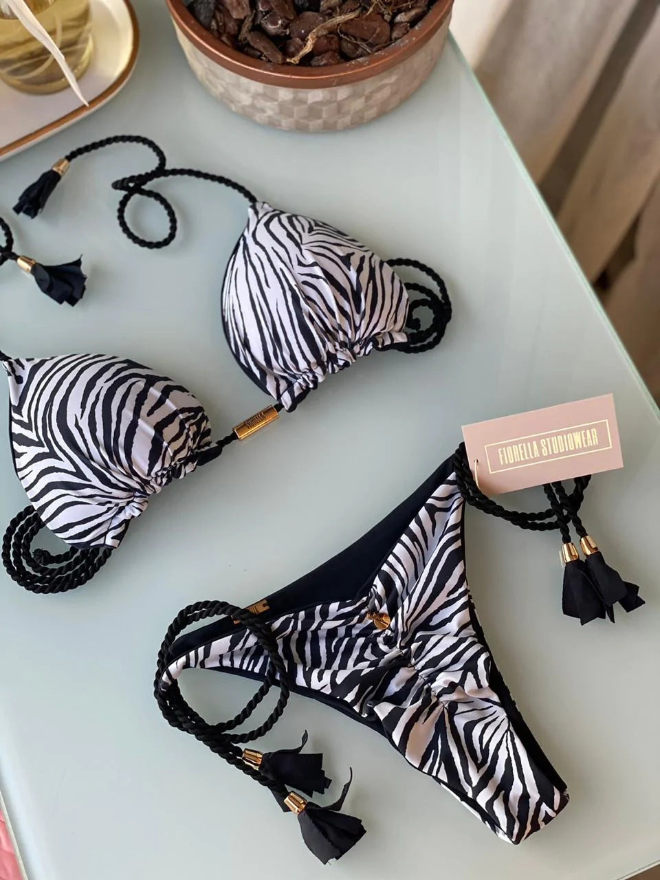Damen Bikini-Set mit verstellbaren Riemen und raffiniertem Design Drune
