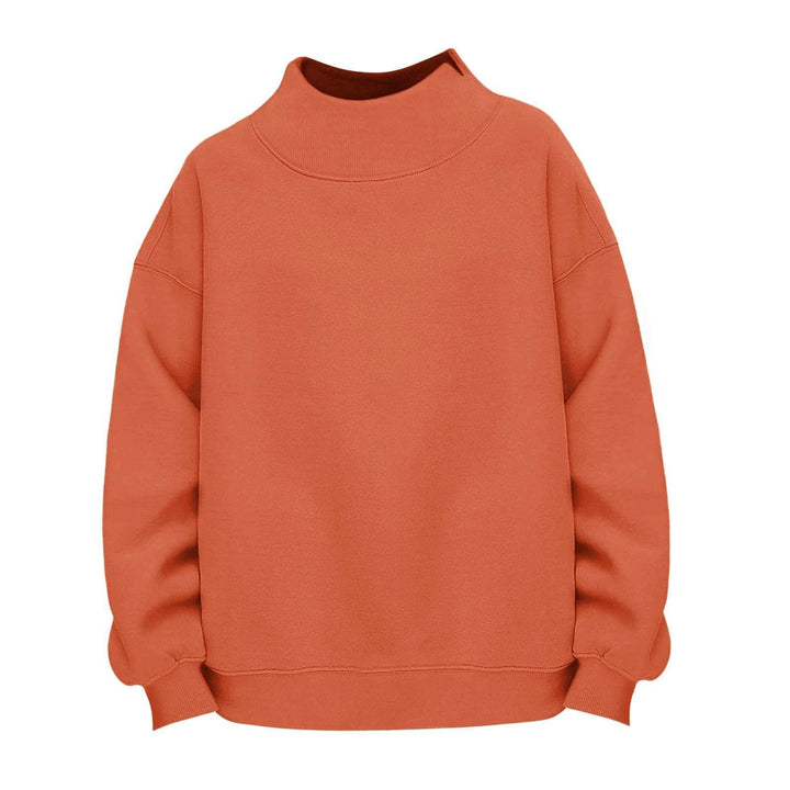 Damen Lässiges Funnel-Neck Sweatshirt im Oversize‑Schnitt mit überschnittener Schulter Drune