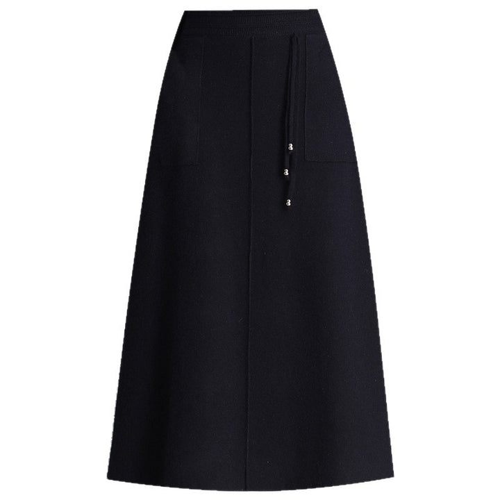 Damen Weit geschnittener Midi-Rock mit praktischen Taschen Drune