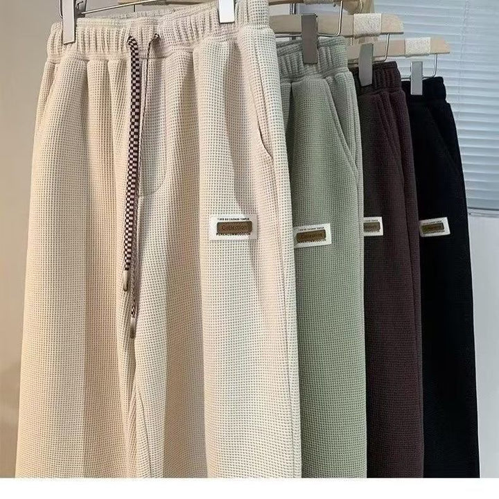 Herren lässige Waffelstruktur Jogginghose Drune