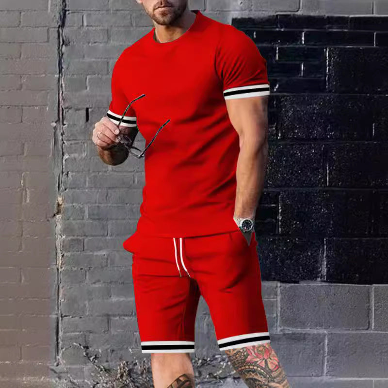 Herren Sportliches Freizeitset mit Kurzarmshirt und Short Drune