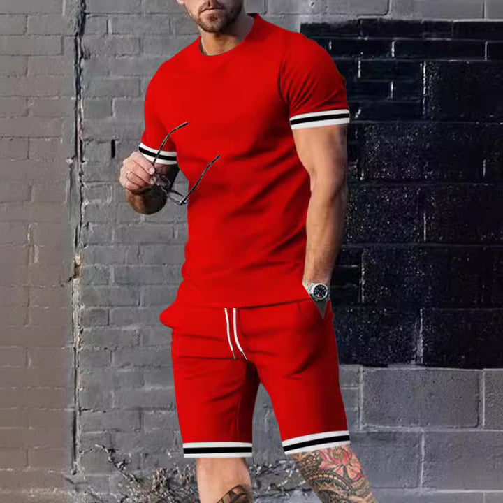Herren Sportliches Freizeitset mit Kurzarmshirt und Short Drune