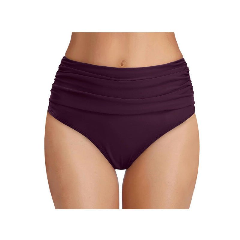 Damen Hochgeschnittene Bikinihose mit eleganter Raffung Drune