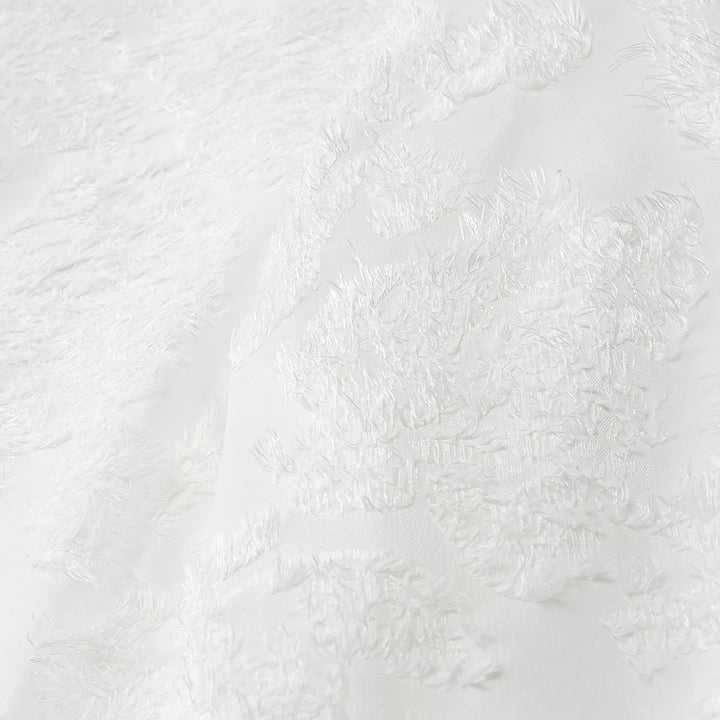 Damen nan transparente florale Jacquard-Bluse mit Hemdkragen und durchgehender Knopfleiste Drune