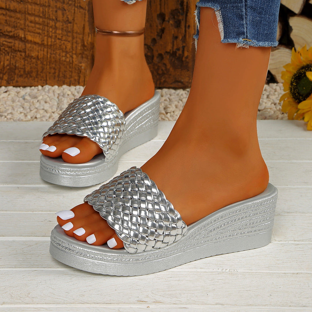 Damen Wedge-Sandalen mit geflochtenem Riemen und ergonomischer Sohle Drune